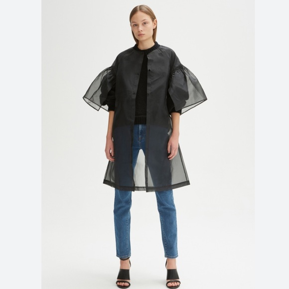 rodebjer Jackets & Blazers - RODEBJER black sheer organza coat dress size medium